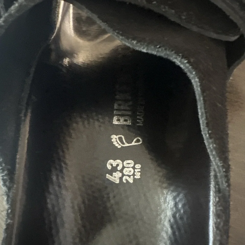 Birkenstock Kyoto Exquisite Sandal Suede Leather Black Narrow Mens 43 US 10